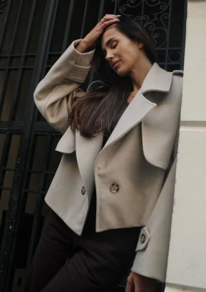 Lumo - Short beige jacket