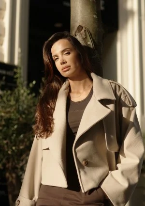 Lumo - Short beige jacket