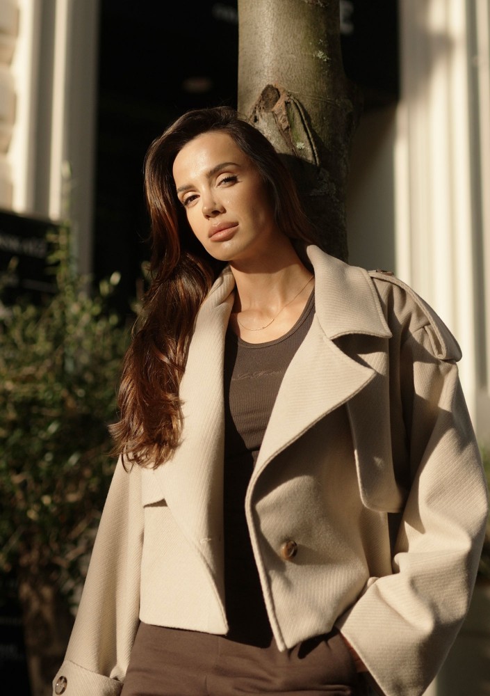 Lumo - Short beige jacket