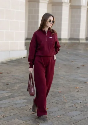 Tide - Claret zipped college jumper