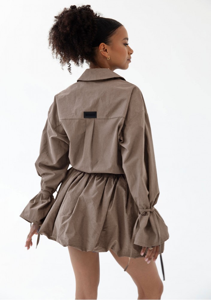 Floe - Latte beige oversize cotton shirt