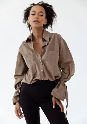 Floe - Latte beige oversize cotton shirt