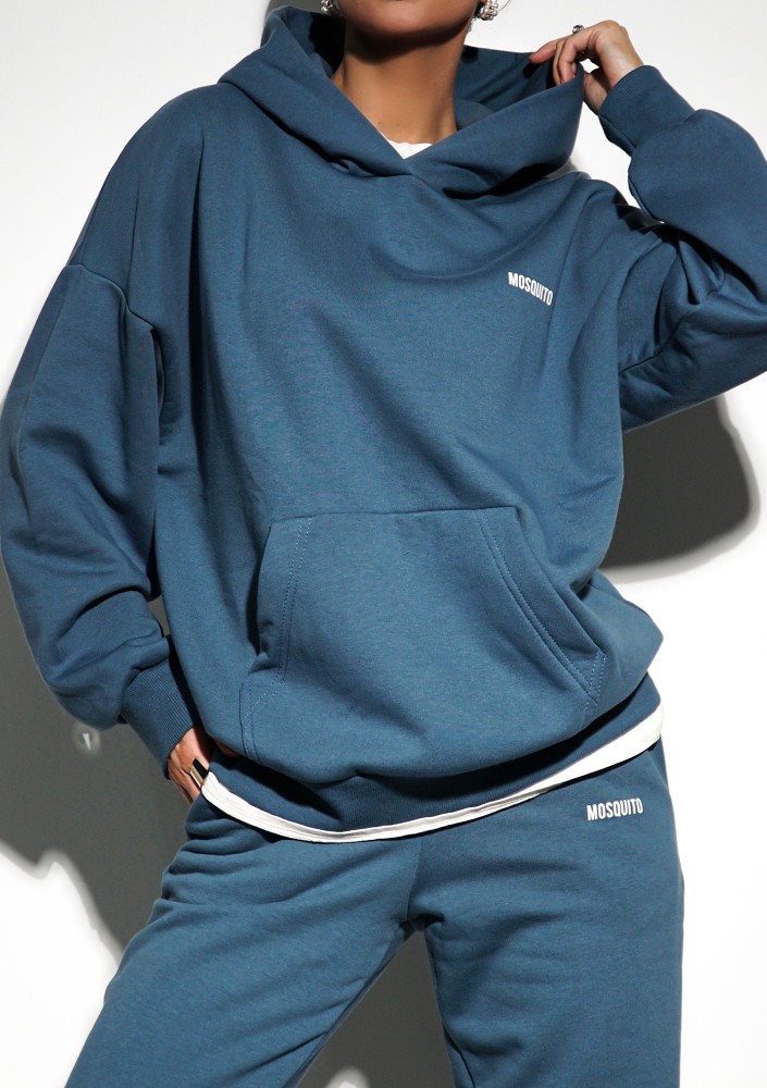 Pure - Retro blue hoodie