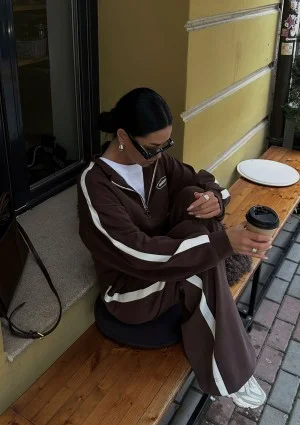 Sway - Brown striped sweatpants