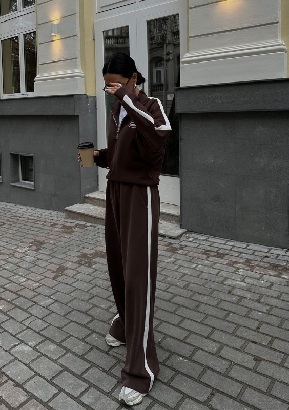 Sway - Brown striped sweatpants