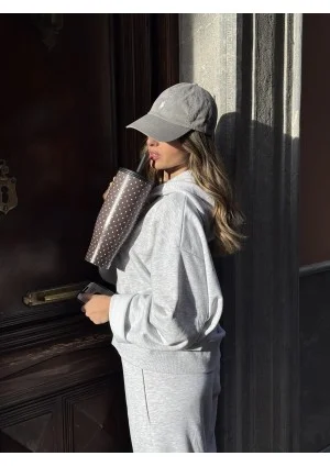 Bane - Rozpinana bluza oversize z kapturem Light Melange