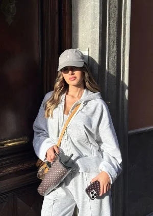 Bane - Light melange oversize zipped hoodie