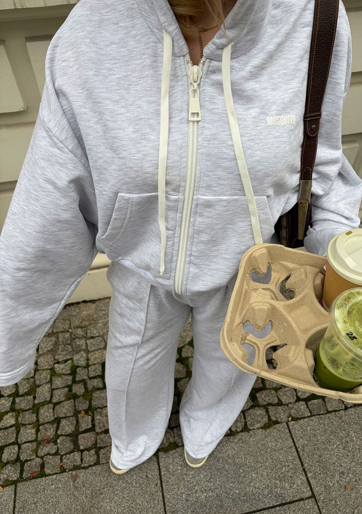 Bane - Rozpinana bluza oversize z kapturem Light Melange