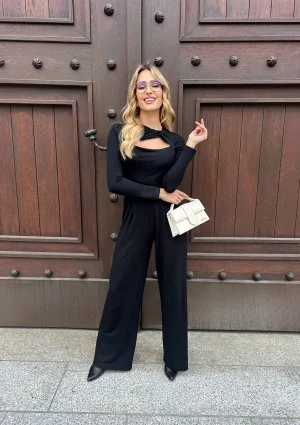 Elle - Black draped top