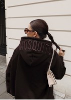 Mesh - Bluza kangurka oversize Dark Chocolate