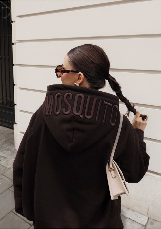 Mesh - Bluza kangurka oversize Dark Chocolate