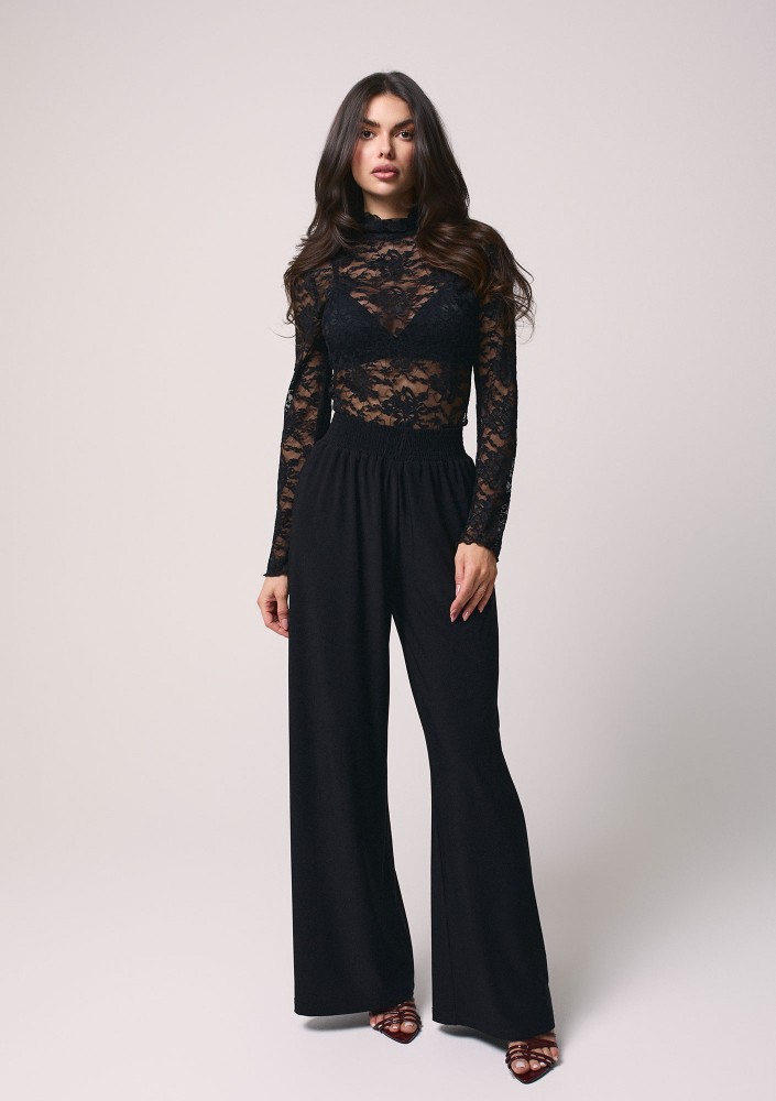 Softline - Black wide trousers