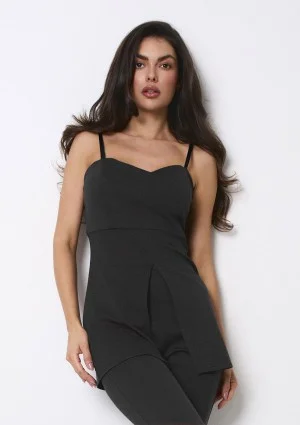 Lira - Elegancki top na ramiączkach Czarny