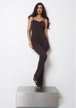 Lira - Elegancki top na ramiączkach Brązowy