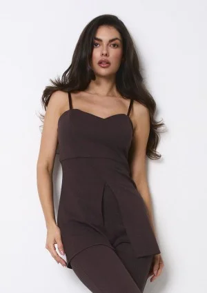 Lira - Brown top on straps