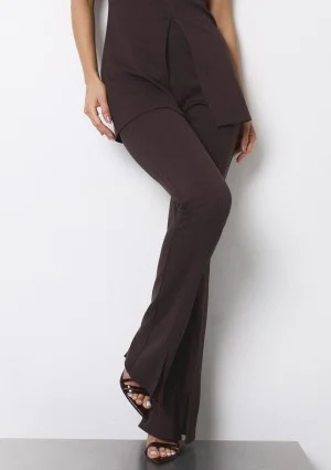 Deni - Brown fitted trousers