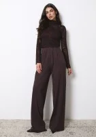 Poise - Brown jumpsuit with a lace top