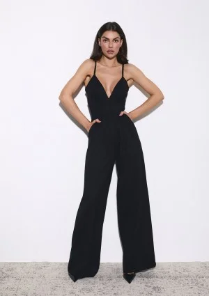 Poise - Black jumpsuit with a lace top