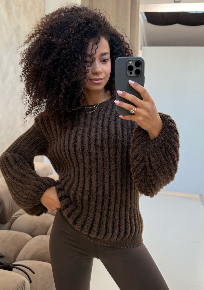 Soft Bare - Brown soft sweater