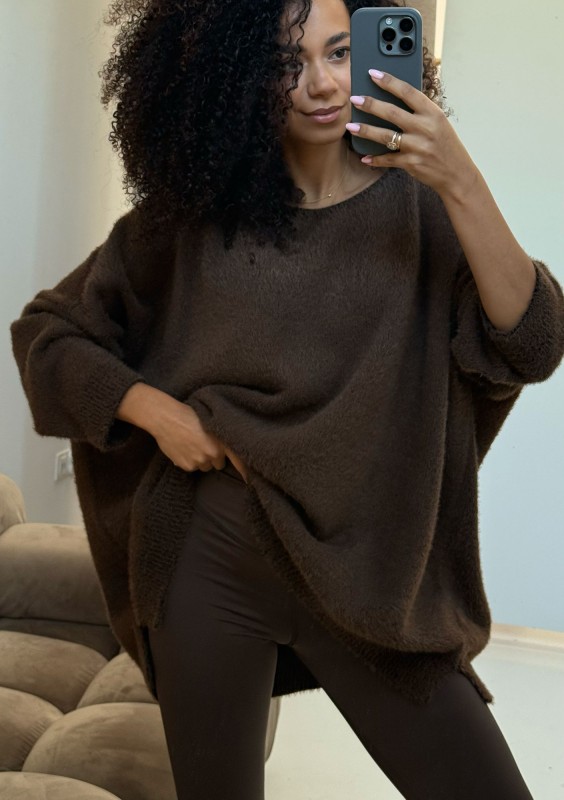 Soft Haze - Super soft oversized brown sweater