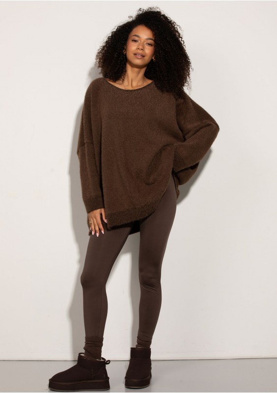 Soft Haze - Super soft oversized brown sweater