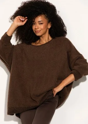 Soft Haze - Super soft oversized brown sweater