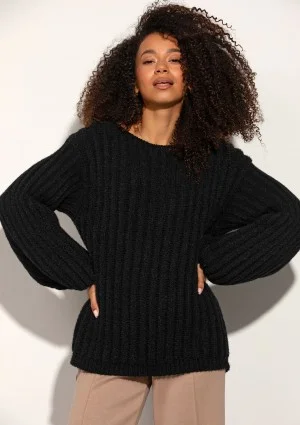 Soft Bare - Black soft sweater