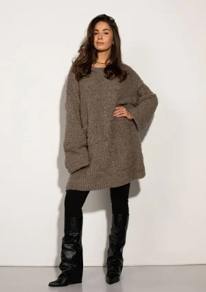Boucle - Taupe boucle oversized sweater