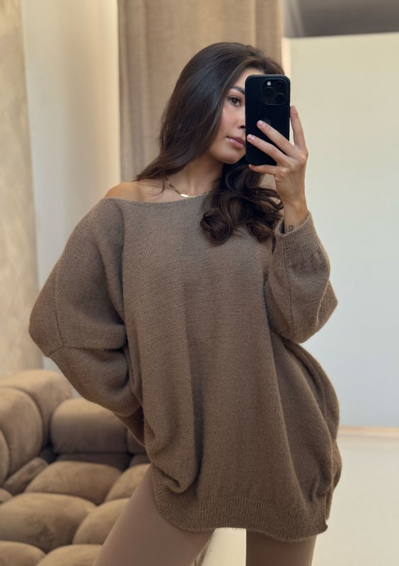 Soft Haze - Super soft oversized latte beige sweater