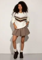 Floe - Latte beige cotton mini bomb shirt