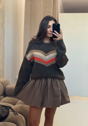 Floe - Latte beige cotton mini bomb shirt