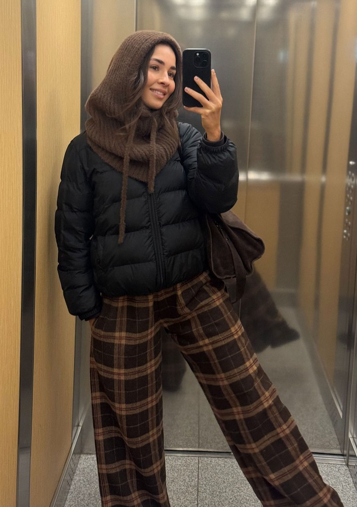 Alpaca Hood - Brown soft balaclava