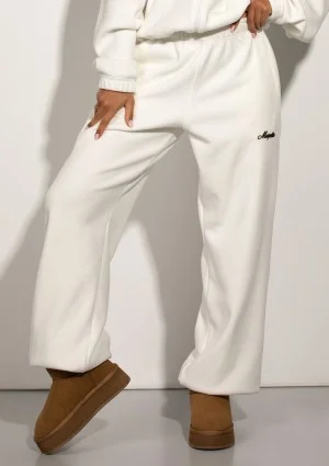 Glide - ecru microfleece pants