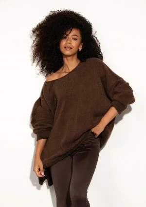 Soft Haze - Super soft oversized brown sweater