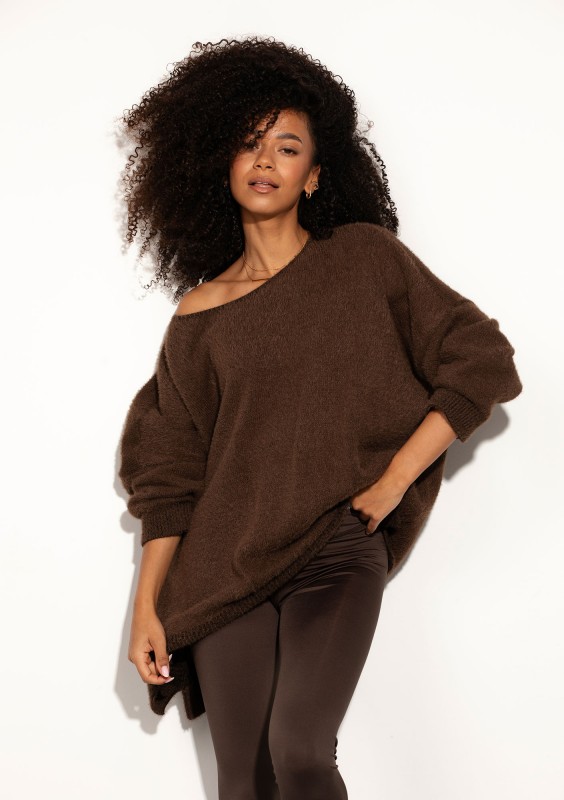 Soft Haze - Super soft oversized brown sweater