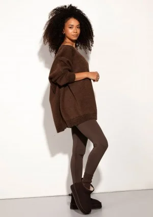 Soft Haze - Super soft oversized brown sweater