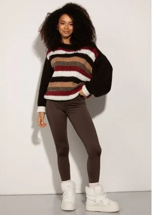 Snug Stripe - Cozy brown striped sweater