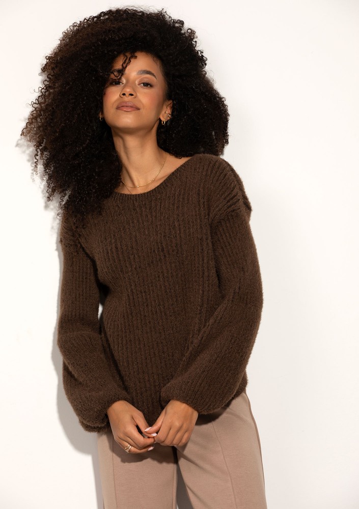 Mousse - Brown fluffy sweater