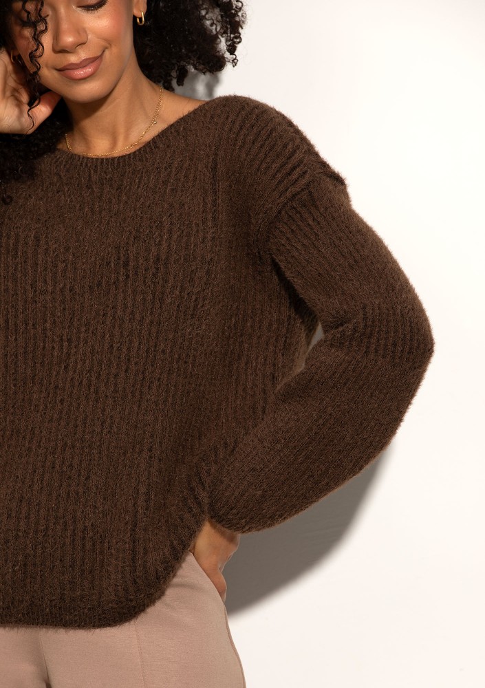 Mousse - Brown fluffy sweater