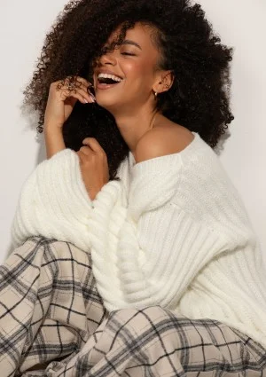Soft Bare - Ecru soft sweater