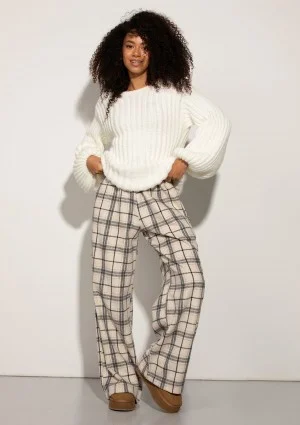 Cabin - Vanilla ink checked flannel pants