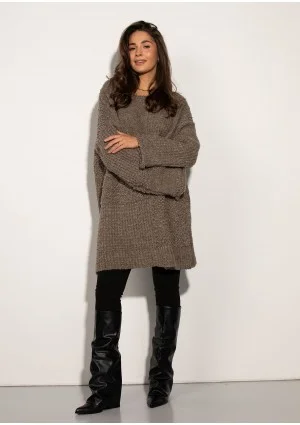 Boucle - Taupe boucle oversized sweater