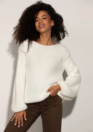 Mousse - Ecru fluffy sweater