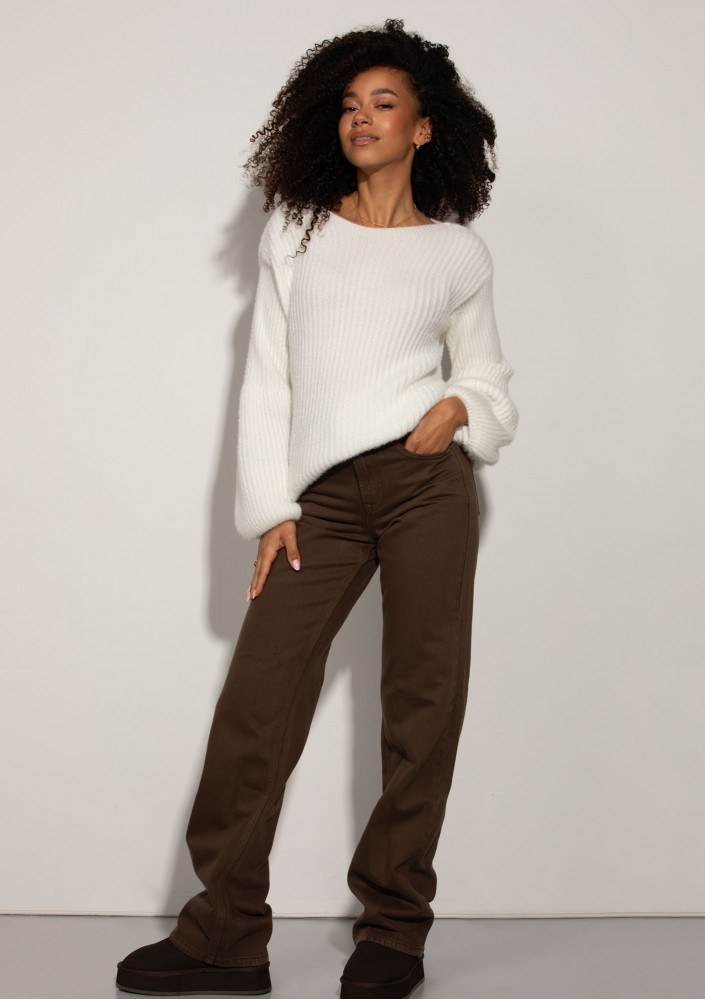 Mousse - Ecru fluffy sweater