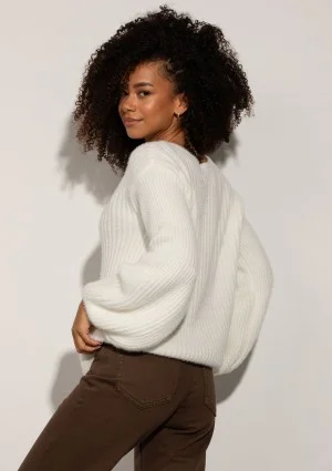 Mousse - Ecru fluffy sweater