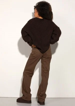 Aran - Brown fluffy cardigan
