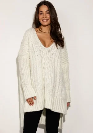Lofty Long - Super oversized ecru sweater