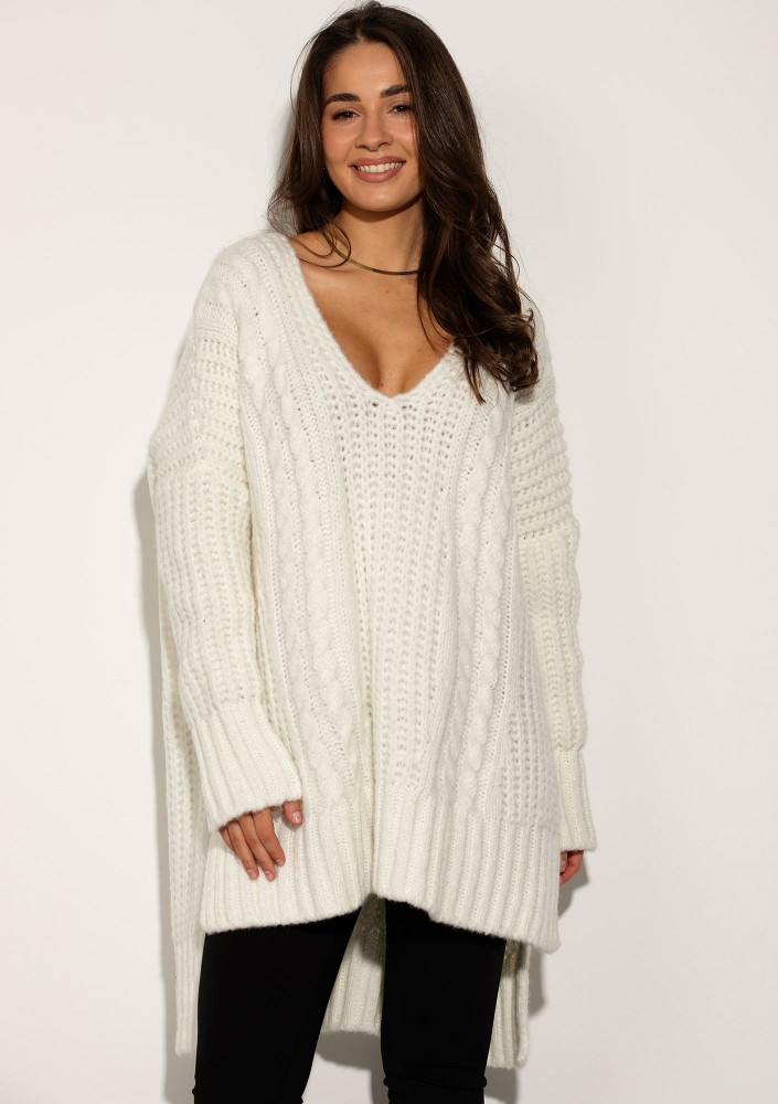 Lofty Long - Super oversized ecru sweater