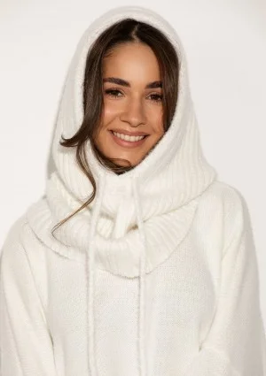 Alpaca Hood - Ecru soft balaclava