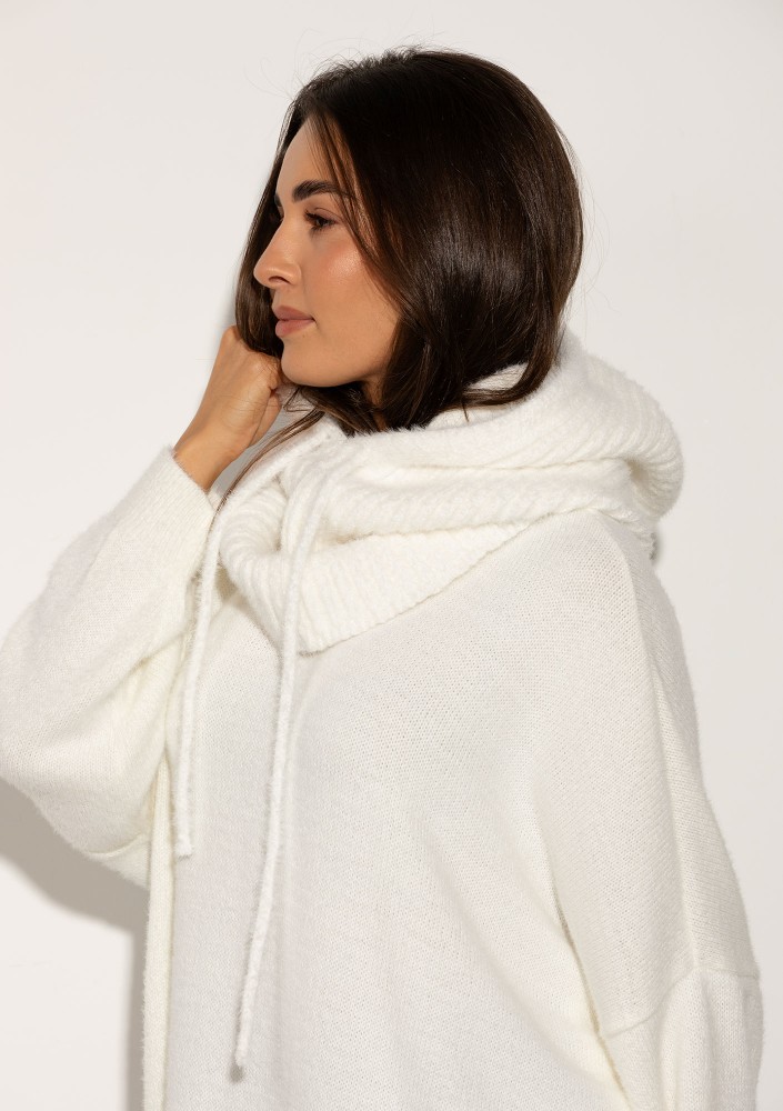 Alpaca Hood - Ecru soft balaclava